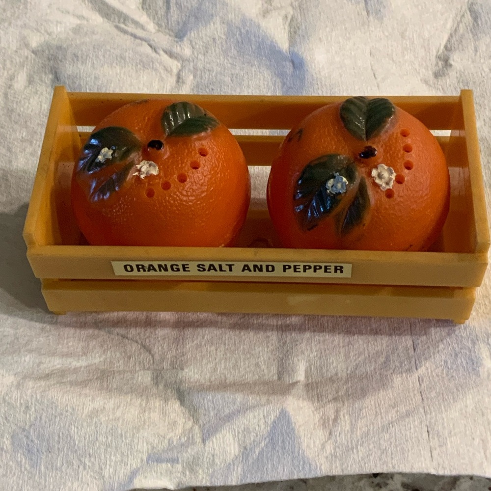Orange Salt and Pepper Shakers